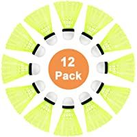 Los mejores  - SenLuKit Pro-Nylon - Juego de 12 volantes de bádminton con plumas de ganso y alta estabilidad y durabilidad- pelotas de…
